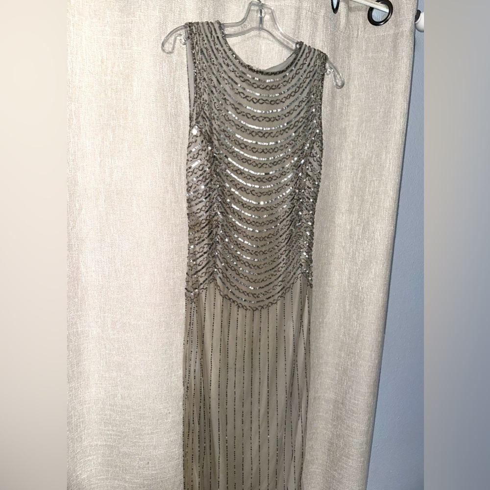 Adrianna Art Deco Beaded Gown